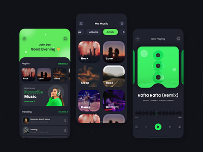 Music App UI Concept apps template ui design