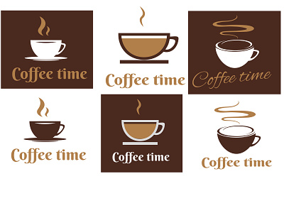 Coffee time design icon illustration logo еда кафе кофе кофейня