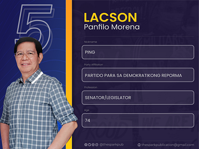 PHElection2022 - Ping Lacson announcement design graphic design layout layout and design