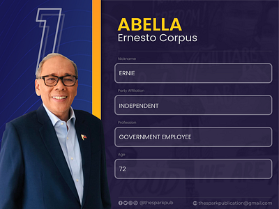 PHElection2022 - Ernie Abella announcement design graphic design layout layout and design