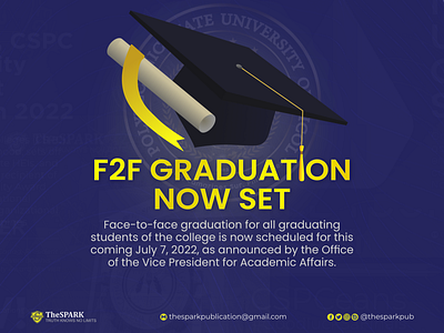 CSPC-PSUB F2F Graduation Pubmat announcement design graphic design illustration layout layout and design vector