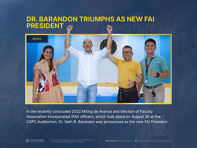 New FAI Pres (News) announcement design graphic design layout layout and design