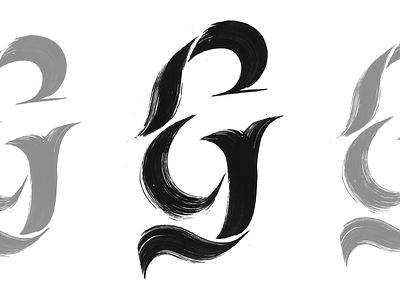 G - 36 Days of Type brush calligraphy handdrawn letter lettering sketch texture type typography