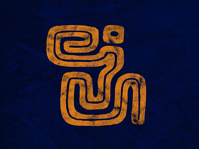 J - 36 days of Type handdrawn letter lettering linear mayan native texture tiki type typography vintage