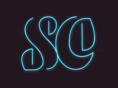 SC - neon monogram