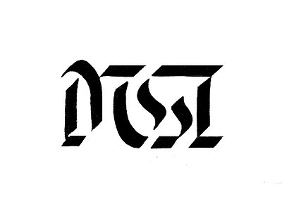 Most blackletter geometric lettering ligature logo logotype
