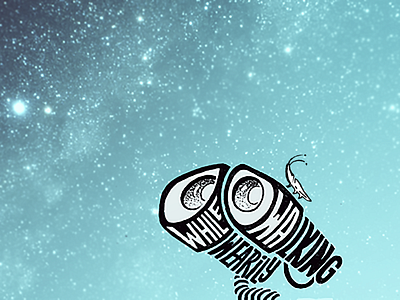Wall-e challenge cosmos drawing goodtypetuesday handdrawn illstration lettering sky walle