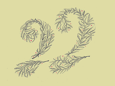 22 decoration floral handdrawn illustration lettering number sketch type typography