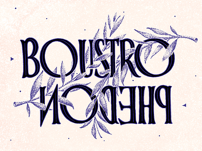 Boustrophedon handdrawn illustration leaf letter lettering nature illustration semantic serif sketch type typography