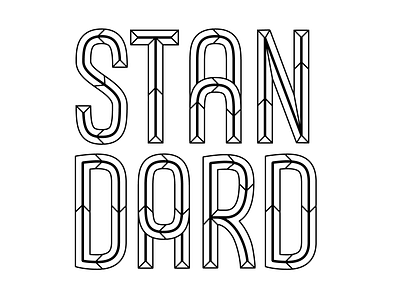 Standard bevel font glyph lettering type typography vector volume