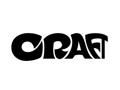 Craft craft font funky glyph hosting lettering type design vector