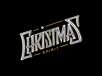 Christmas Spirit alchohol christmas fun homwork label label design lettering spirit typography