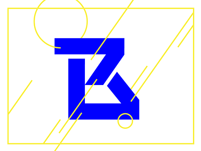 B 2 colors 36 days of type b blue blue and yellow blue and yellow design letter lettering type typography vector