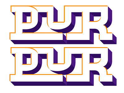 Pur Pur adobe illustrator letter lettering sports type typography vector vintage volume