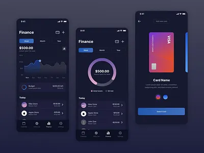 Finance App - Organize Pro – Finance, Calendar and ToDo App 2022 app design app ui bank bankapp calendar calendarapp design finance finance ui financeapp free freeuikit fund illustration money sendmoney stock store uiux