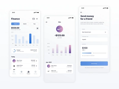 Finance App - Organize Pro – Finance, Calendar and ToDo App 2022 app design app ui bank bankapp calendar calendarapp design finance financeapp fund illustration logo money moneyapp schedule stock store todo todolist