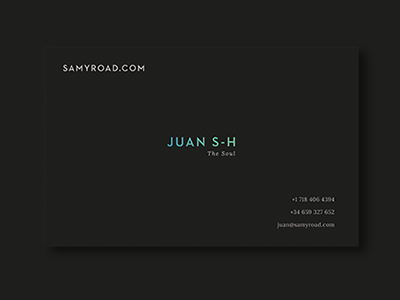 SamyRoad Business Card (back) branding business card design