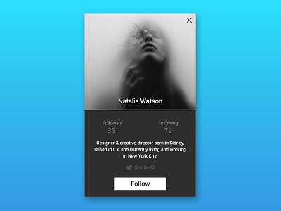 Profile dailyui profile ui ux