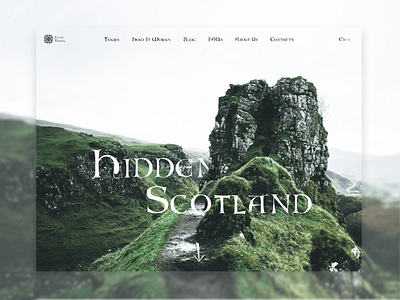 Travel Agency Web Design Concept agency celtic fonts nature scotland tour travel typography ui web