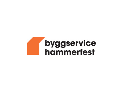 Logo for Byggservice Hammerfest AS black brandmark clean construction house logo modern orange