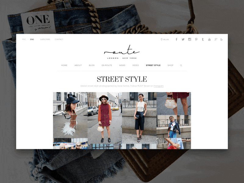 RLNY — Street Style (Close Button Alternative) clean fashion gallery luxurious navigation photo usability ux zoom.js