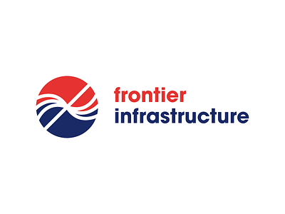 Logo with brandmark for Frontier Infrastructure aquaculture brandmark frontier logo mark sign symbol