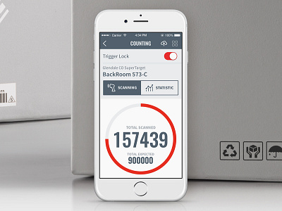 Logistics iOS app design for Checkpoint Systems