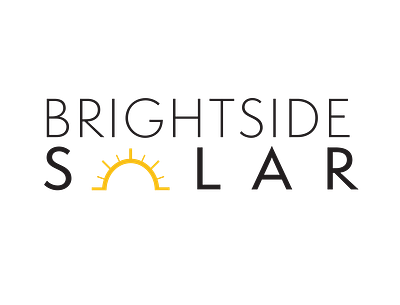 Brightside Solar Logo branding design graphic design logo