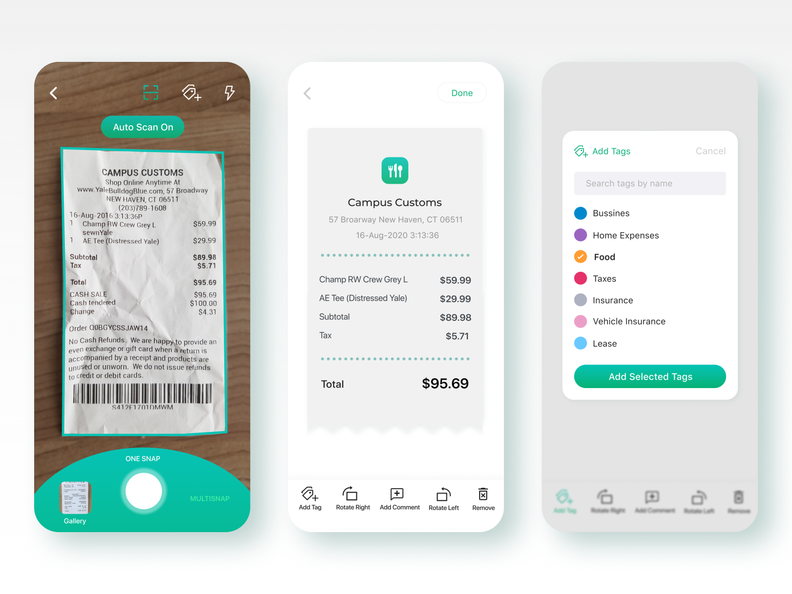 scanning receipts app