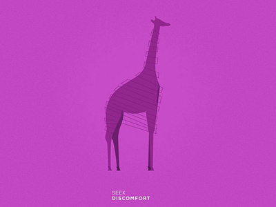 Giraffe | Seek Discomfort adobe animal dribble giraffe graphic design illustraion illustrator purple shots
