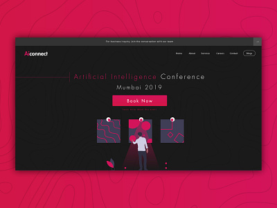 Web Artificial Intelligence Conference adobe app artificial intelligence color design flat ui ux web web design xd