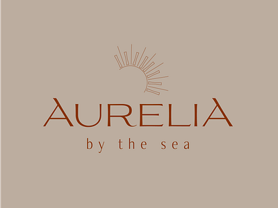 Aurelia by the Sea Main Logo branding business design design hotel hotel branding logo minimal typography vector