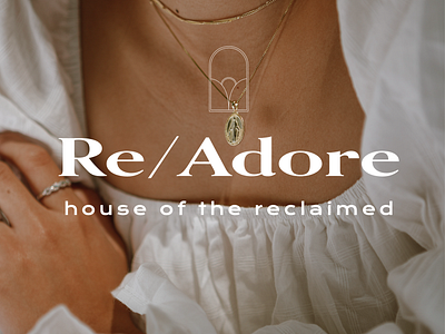 Re/Adore - House of the Reclaimed Main Logo branding business design design gems jewelry logo luxury brand luxury logo typography wedding