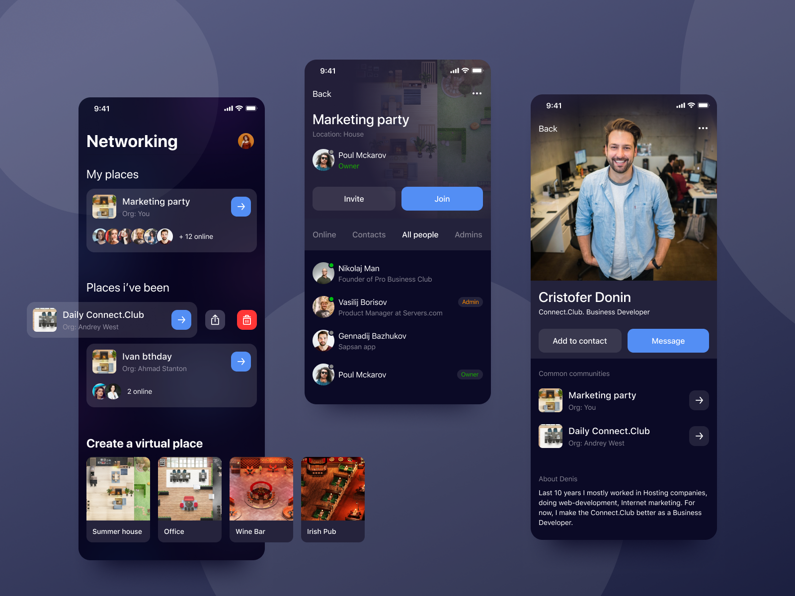 Virtual Networking / 1 by Pavel Makarov on Dribbble