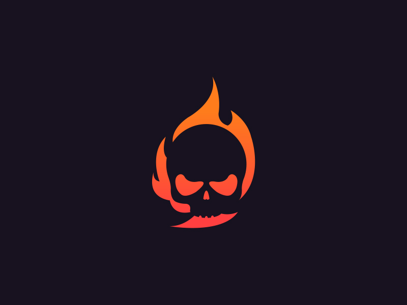 Skull logo by Damian Jekiełek on Dribbble