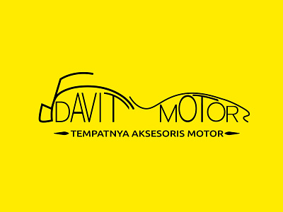 davit motor 01 desigan logo minimalist motorcycle smple