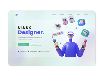 UI UX Designer  Landing Page
