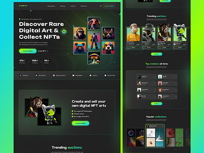 NFT Landing Page design freelance design landing page landing page concept landing page ui landingpage web design web template website design