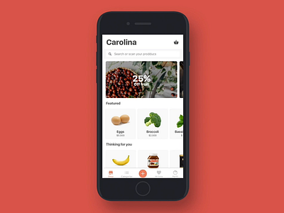 App for grocery shopping. app food grocery principle ui ux