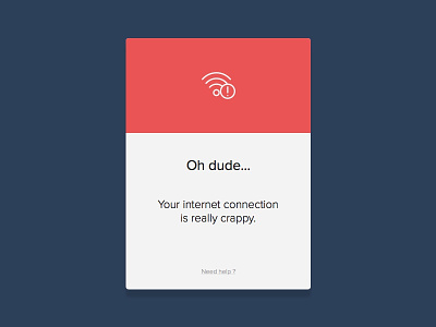 Flash Message - Internet Connection bad connection internet