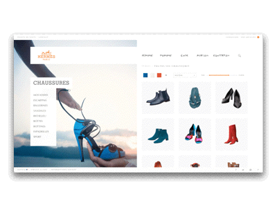 Hermes Product Redesign WIP animation e commerce hermes page principle product
