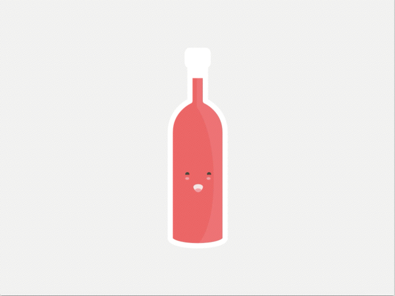 Happy Wine Bottle bottle cute emoji happy smile wine