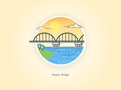 Napier Bridge bridge chennai famous illustration india landmark napier nature sailesh stroke sunset