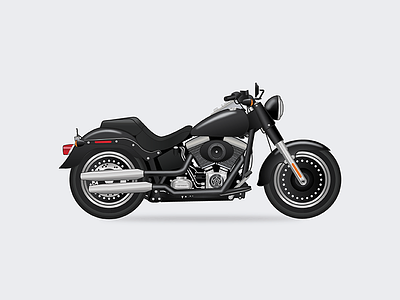 Harley Davidson | 2015 Softail Fat Boy automobile bike chennai harley icon illustration motorbike motorcycle speed stroke vector