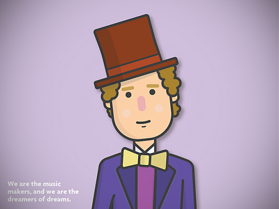Willy Wonka character illustration illustrator willy wonka