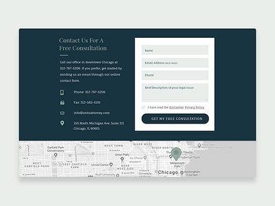 Footer with Contact Form