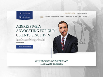 Greenspan & Greenspan Website ui design web design