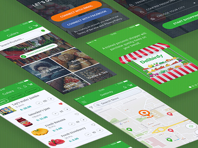 Free Download Grocery App UI Kit delivery app food app ui grocery app on demand online shopping shopping app social app super market tracking app