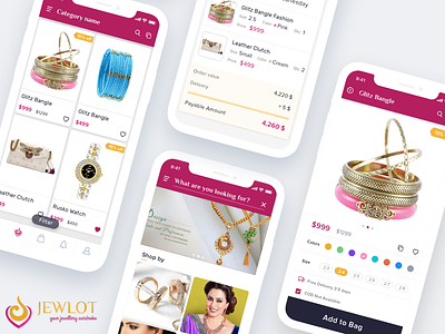 eCommerce Jewellery App e-commerce gold ios jewellery online pink shopping trending