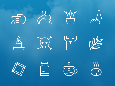 Outline icon set «Remedies» №1 common cold icons medicine outline icons remedies